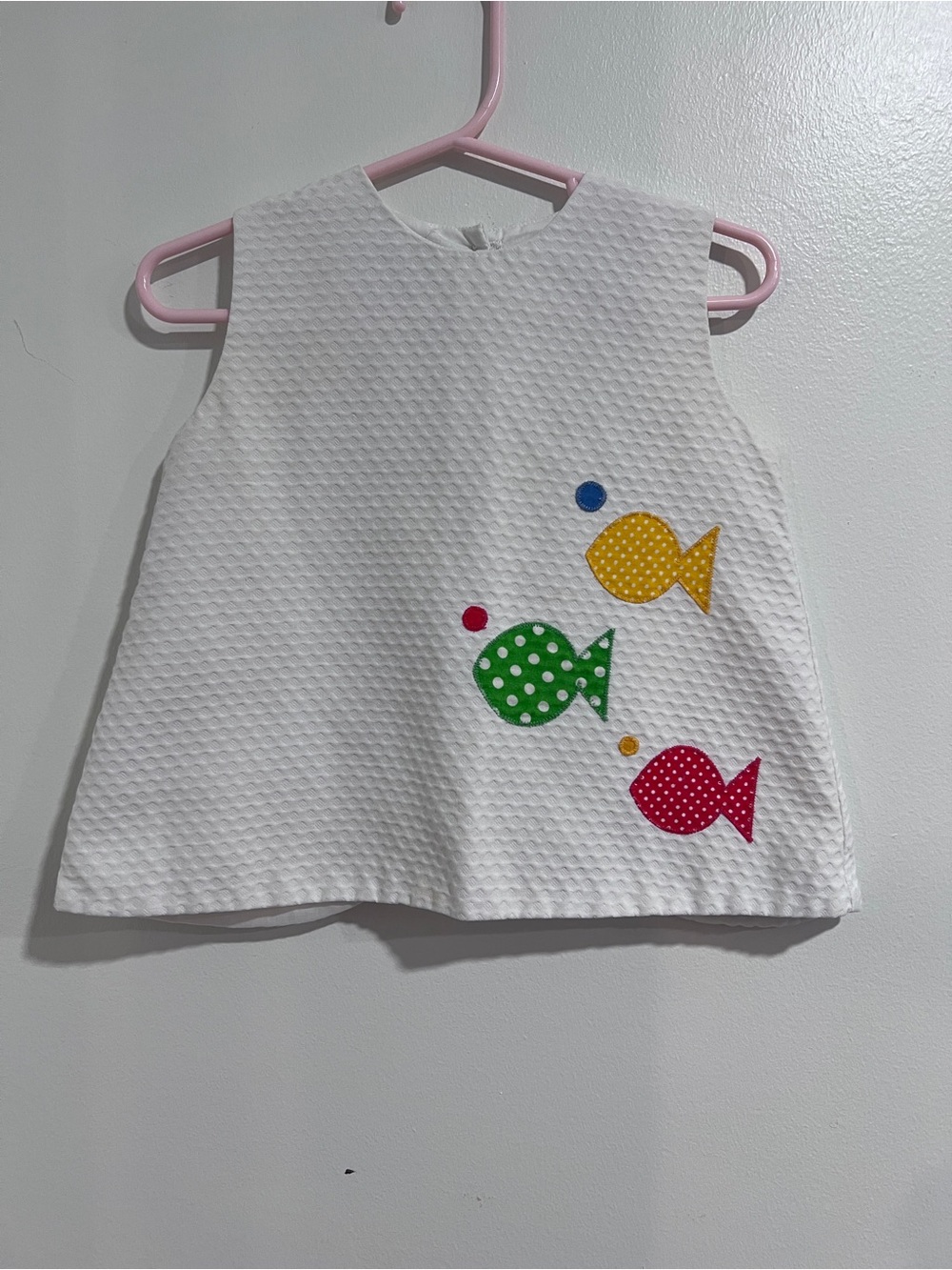 Vintage Sylvia Whyte for Neiman Marcus Seersucker Fish Top 2T